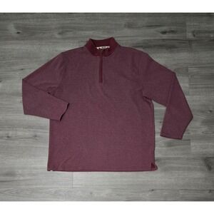 Pendleton Sweater Mens 2XL Red Cozy Warm Career Casual Preppy Quarter‎ Zip